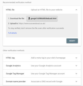 Setting Up Search Console